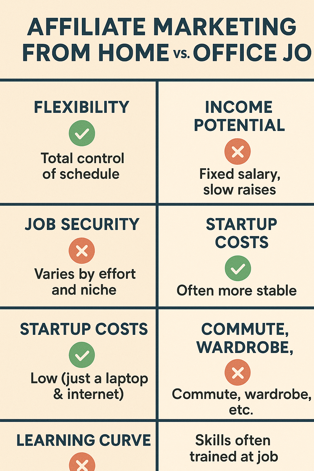infographic with pros and cons