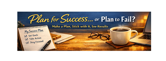 Header image with text "Plan for success or plan for failure