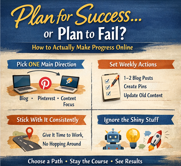 Infographic with steps to plan for success